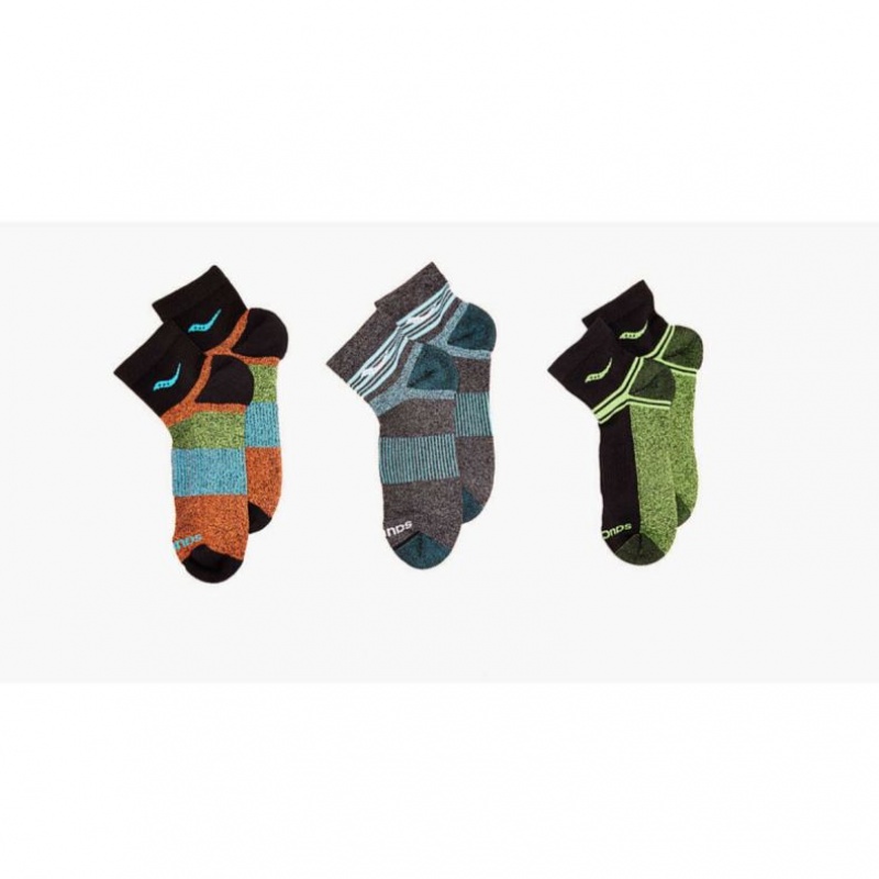 Women's Saucony Inferno Quarter 3-Pack Socks Multicolor | CANADA IYEJASB