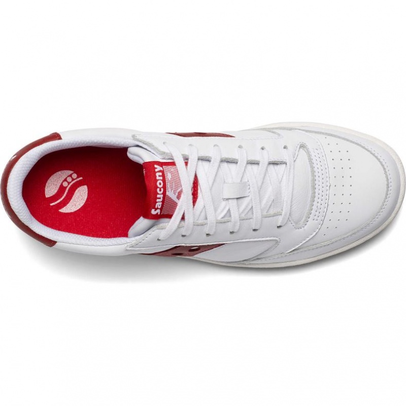 Women's Saucony Jazz Court Sneakers White / Red | CANADA TWEASMX