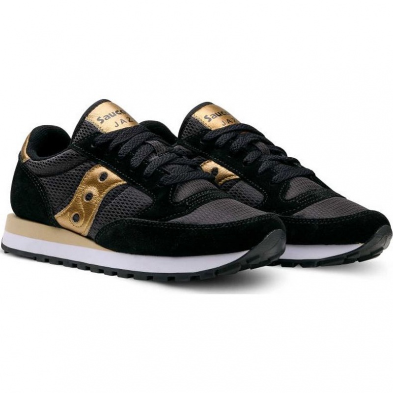 Women's Saucony Jazz Original Sneakers Black / Gold | CANADA FAZUDRO