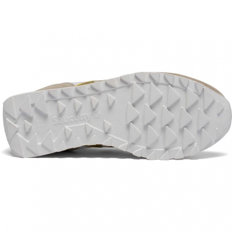 Women's Saucony Jazz Original Sneakers White / Beige / Gold | CANADA UKYJABW