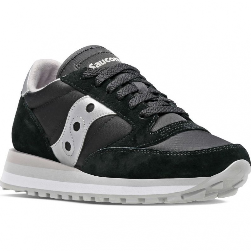 Women's Saucony Jazz Triple Sneakers Black / Silver | CANADA OUXMCHD