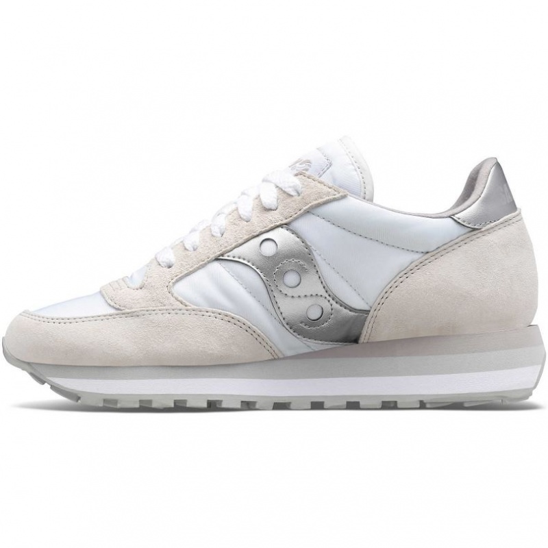 Women's Saucony Jazz Triple Sneakers White / Silver | CANADA SIDTGVZ