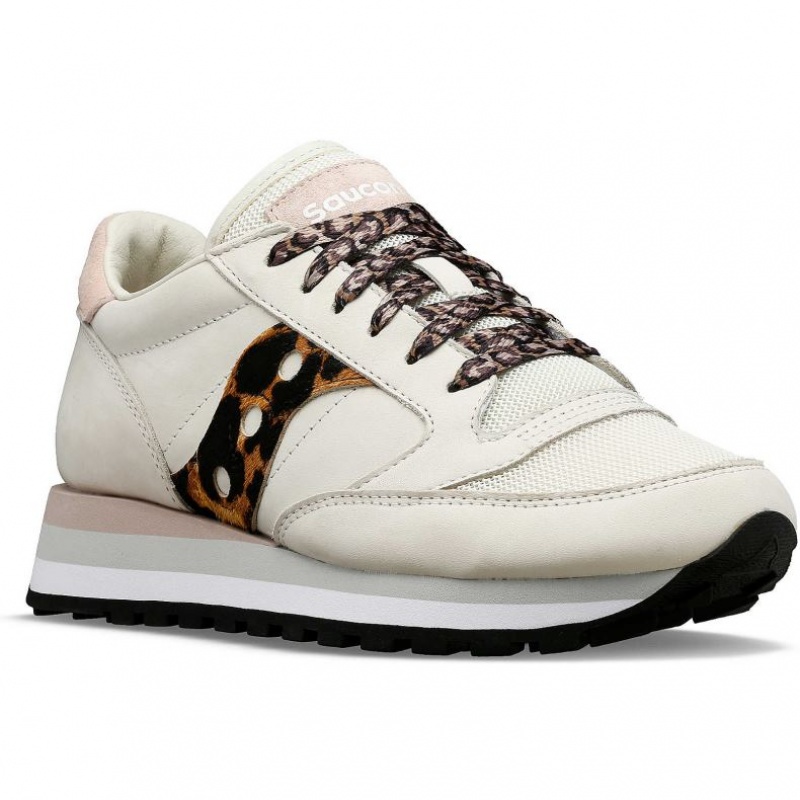 Women's Saucony Jazz Triple Sneakers White / Leopard | CANADA SFMTXNC