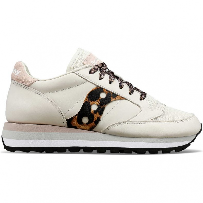 Women\'s Saucony Jazz Triple Sneakers White / Leopard | CANADA SFMTXNC