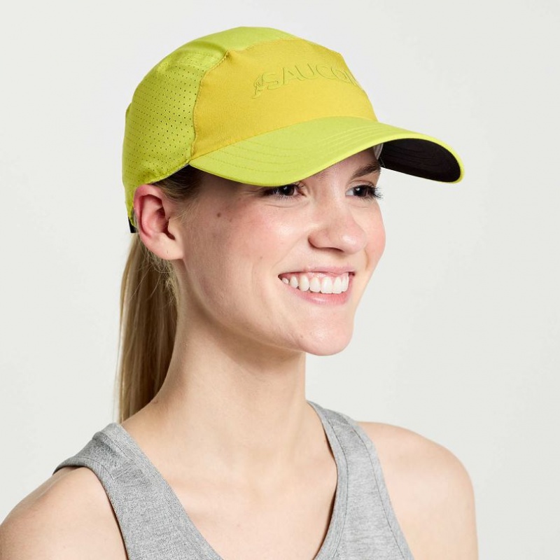 Women\'s Saucony Outpace Hat Green | CANADA DAXETWL