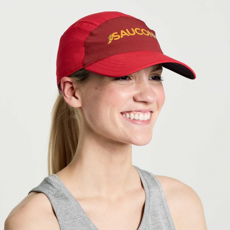 Women\'s Saucony Outpace Hat Red | CANADA LNVKRWH