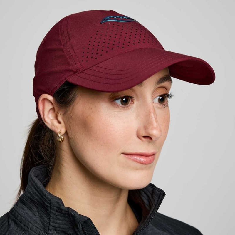 Women\'s Saucony Outpace Petite Hat Burgundy | CANADA GKWLTDV