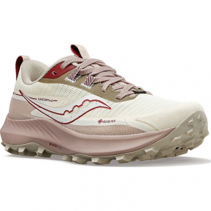 Women's Saucony Peregrine 13 GTX Trail Running Shoes White | CANADA VHBAZCF