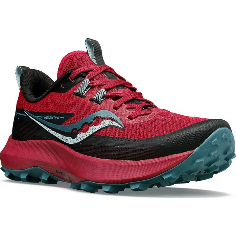 Women's Saucony Peregrine 13 Trail Running Shoes Red | CANADA AXDQMZN