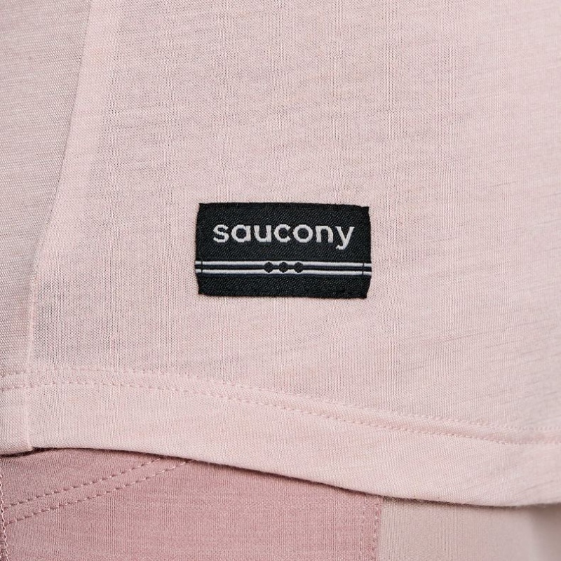 Women's Saucony Peregrine Merino Long Sleeve T-Shirt Pink | CANADA HPTDUCM