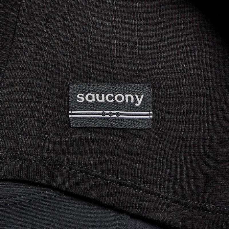 Women's Saucony Peregrine Merino Long Sleeve T-Shirt Black | CANADA SCTDHEP