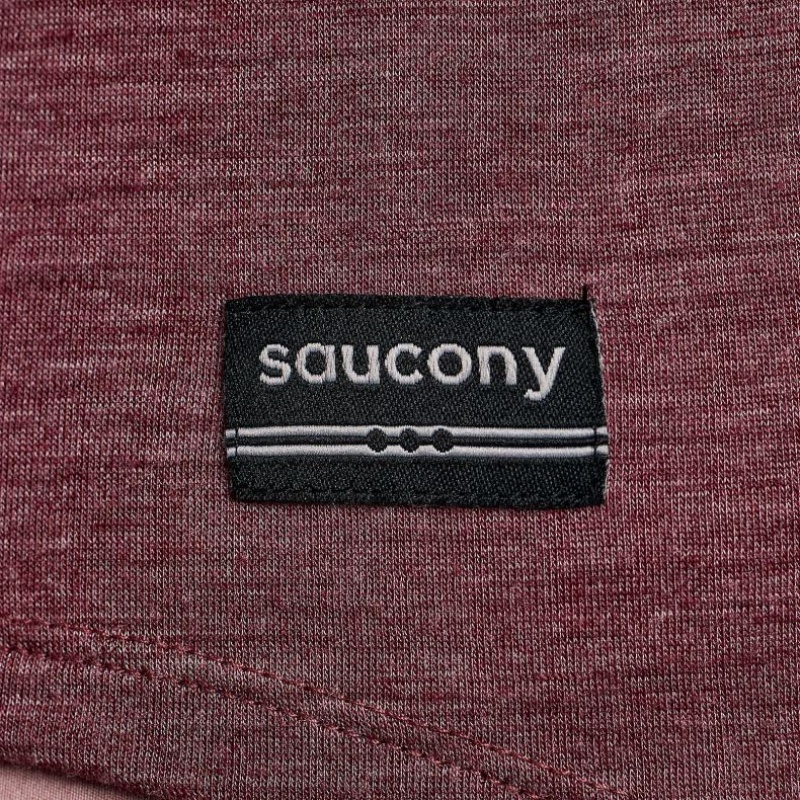 Women's Saucony Peregrine Merino Long Sleeve T-Shirt Red | CANADA BQJVFDL