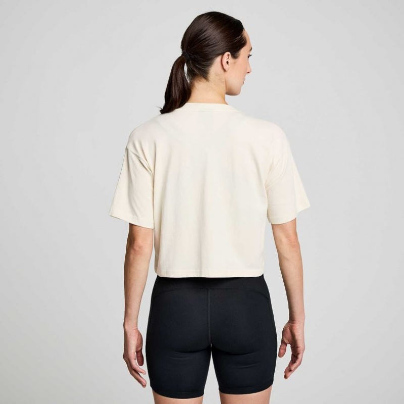 Women's Saucony Recovery Boxy T-Shirt White | CANADA FAORXLY