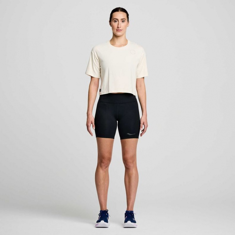 Women's Saucony Recovery Boxy T-Shirt White | CANADA FAORXLY