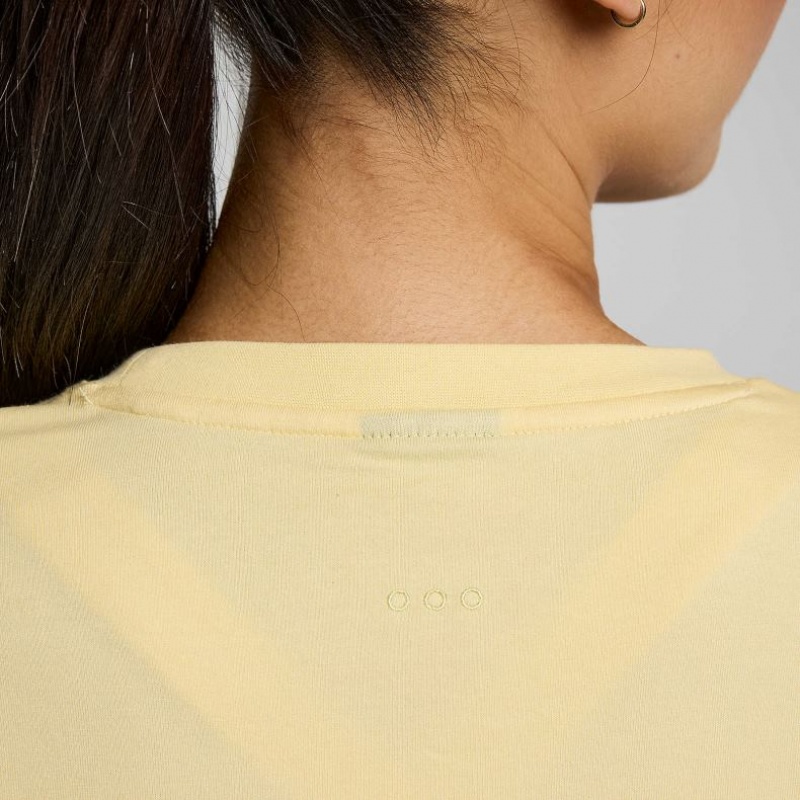 Women's Saucony Recovery Boxy T-Shirt Yellow | CANADA ONDMLKB