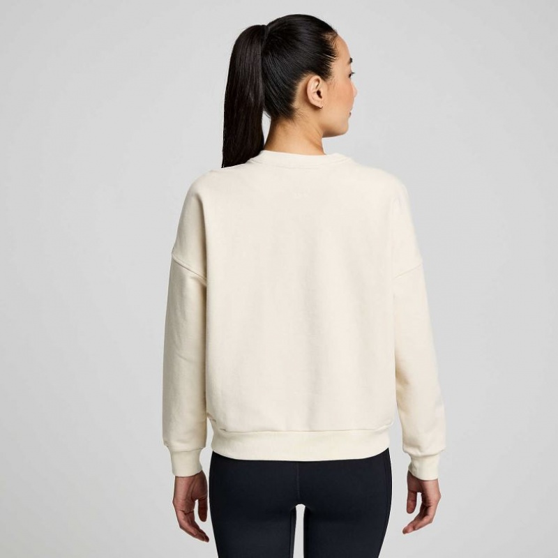 Women's Saucony Recovery Crew Sweatshirt White | CANADA VLSFRDN