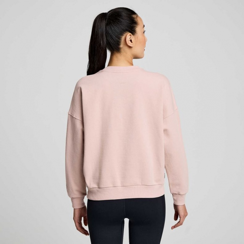 Women's Saucony Recovery Crew Sweatshirt Pink | CANADA KGQHYIX