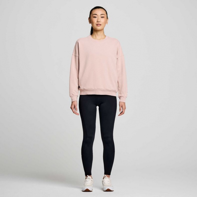 Women's Saucony Recovery Crew Sweatshirt Pink | CANADA KGQHYIX