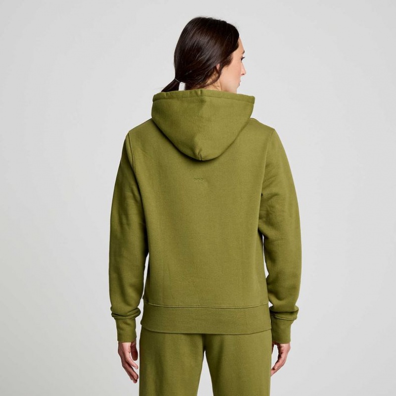 Women's Saucony Recovery Hoodie Olive | CANADA NBWIFJE