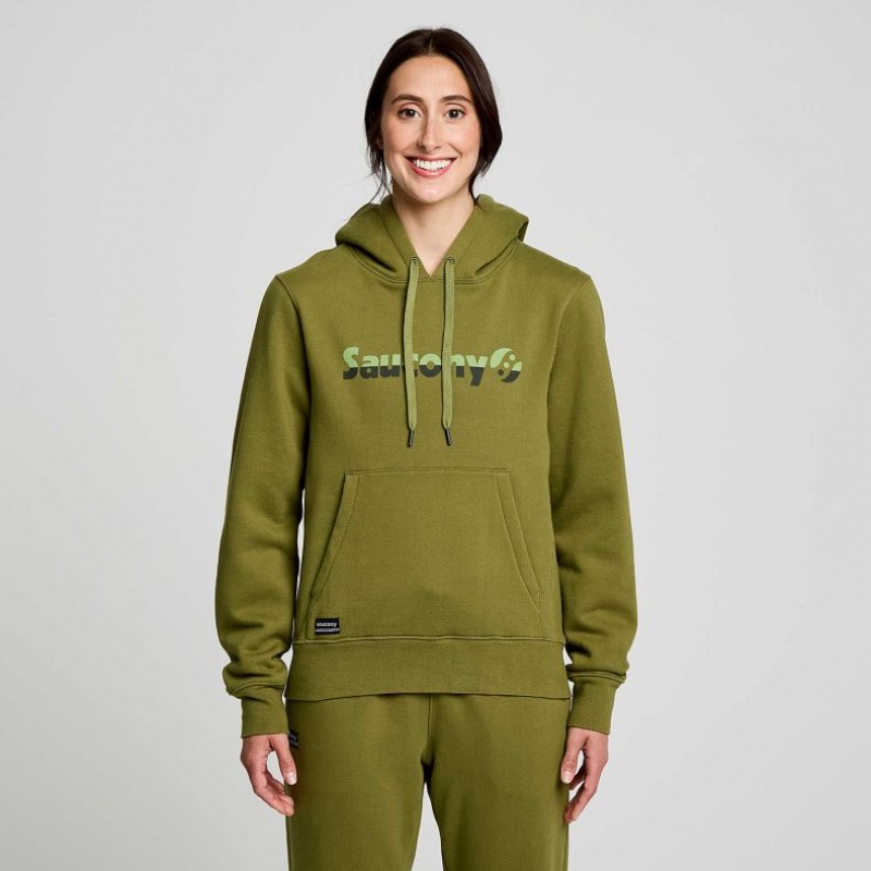 Women\'s Saucony Recovery Hoodie Olive | CANADA NBWIFJE