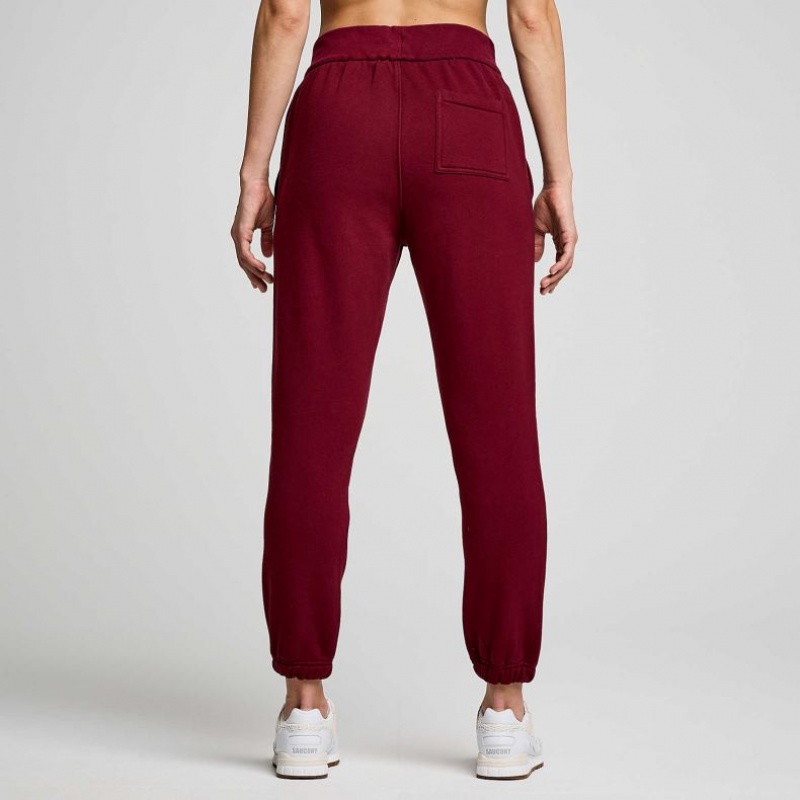 Women's Saucony Recovery Jogger Burgundy | CANADA AQDIMBL