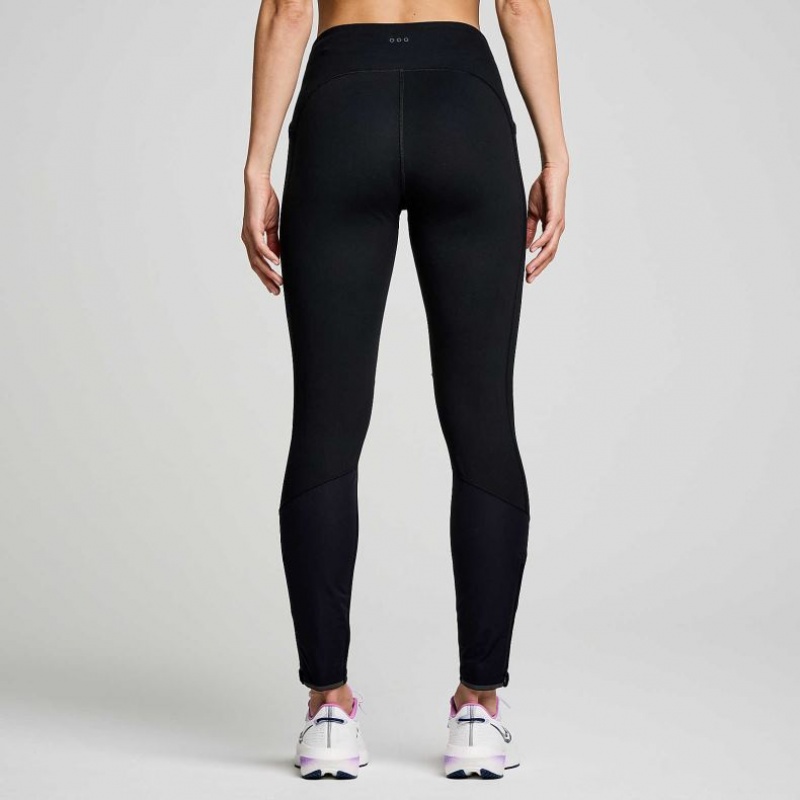 Women's Saucony Runshield Tight Black | CANADA NHTGELX