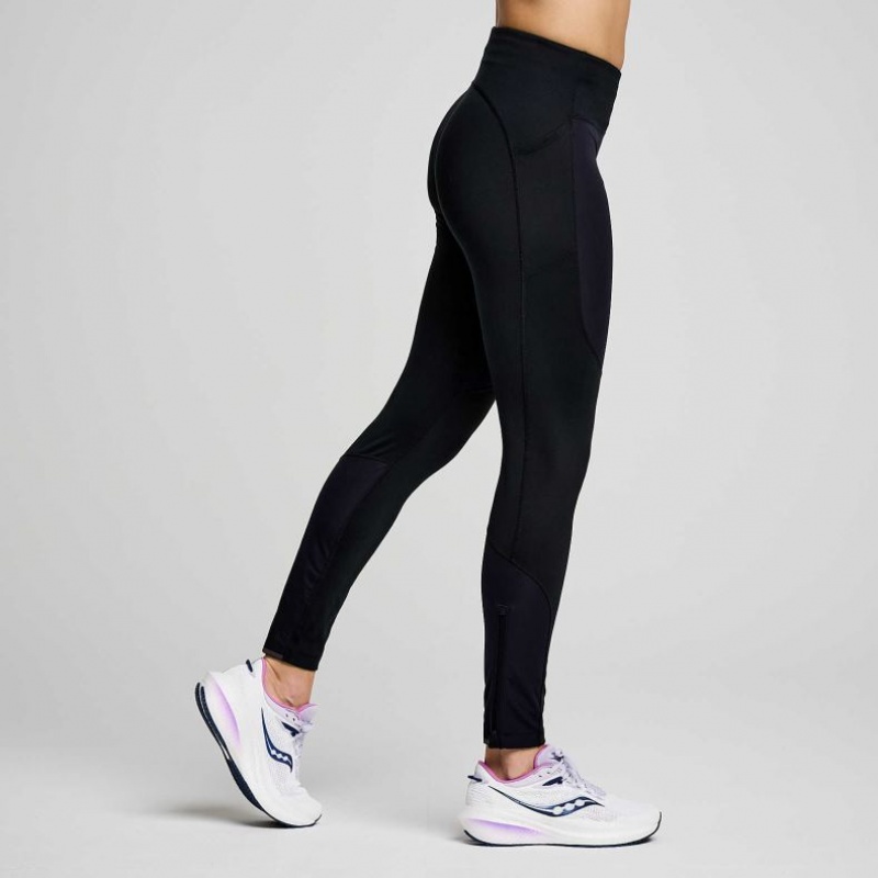 Women's Saucony Runshield Tight Black | CANADA NHTGELX