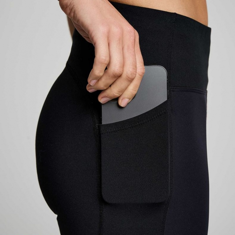 Women's Saucony Runshield Tight Black | CANADA NHTGELX