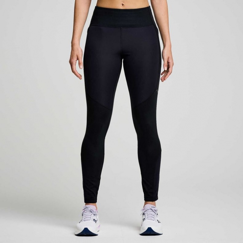 Women\'s Saucony Runshield Tight Black | CANADA NHTGELX