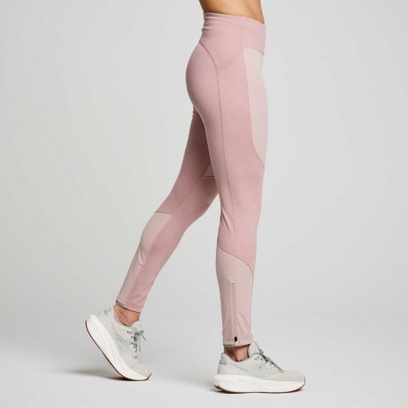 Women's Saucony Runshield Tight Pink | CANADA TARJGZV