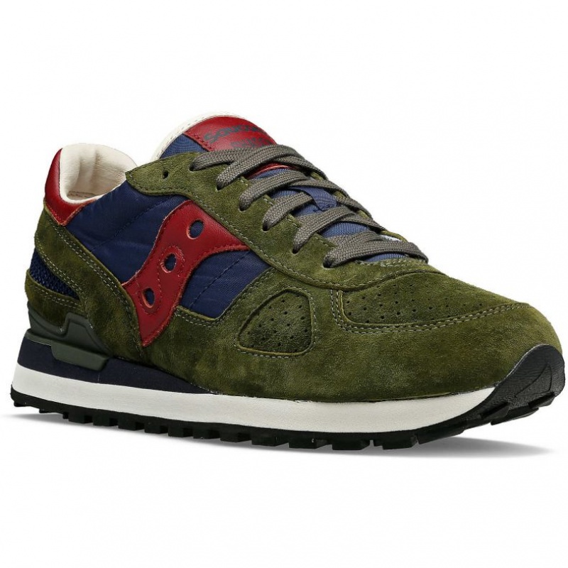 Women's Saucony Shadow Original Premium Sneakers Olive / Navy | CANADA GXCUNQV