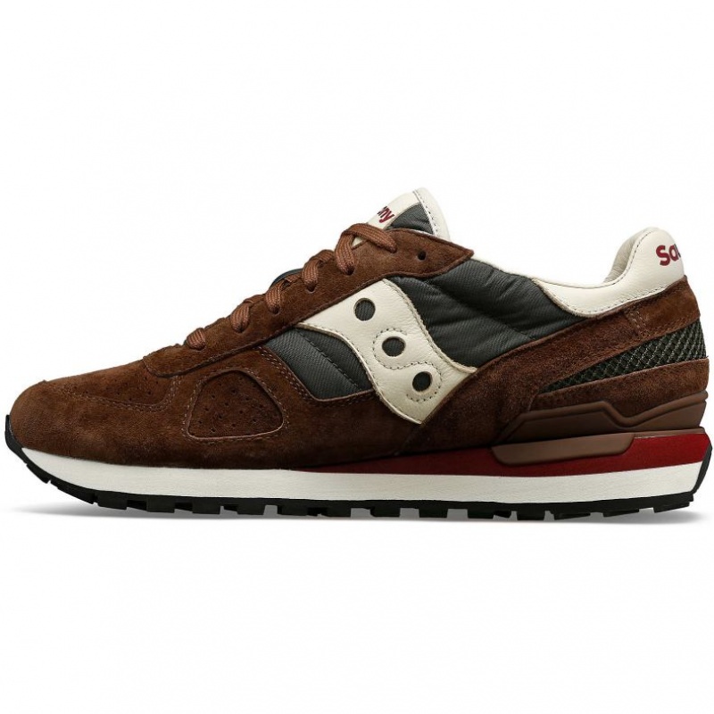 Women's Saucony Shadow Original Premium Sneakers Brown / Green | CANADA UBRHSMV