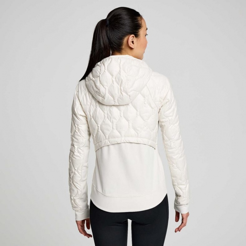 Women's Saucony Solstice Oysterpuff Jacket White | CANADA WNLQBVT