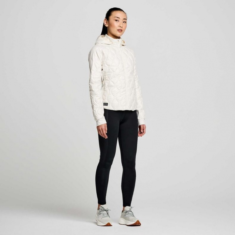 Women's Saucony Solstice Oysterpuff Jacket White | CANADA WNLQBVT