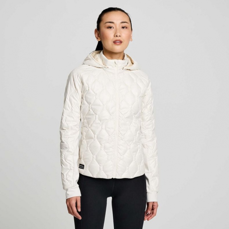 Women\'s Saucony Solstice Oysterpuff Jacket White | CANADA WNLQBVT