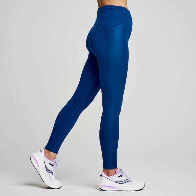 Women's Saucony Solstice Tight Indigo | CANADA AEZJMWK