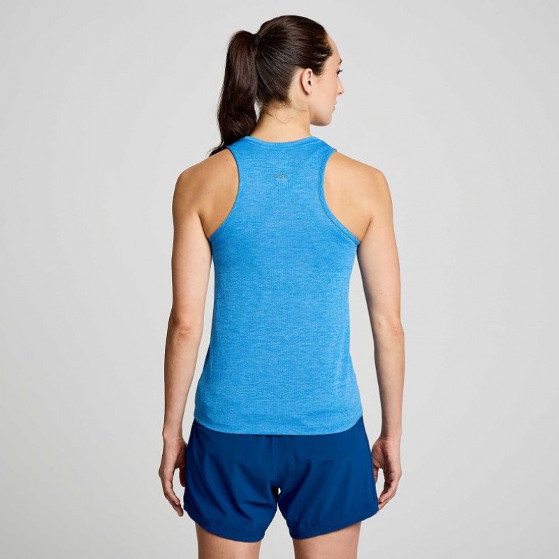 Women's Saucony Stopwatch Singlet Blue | CANADA LWIETJF