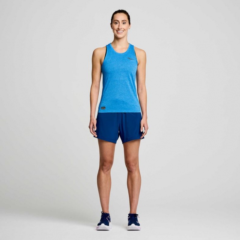 Women's Saucony Stopwatch Singlet Blue | CANADA LWIETJF