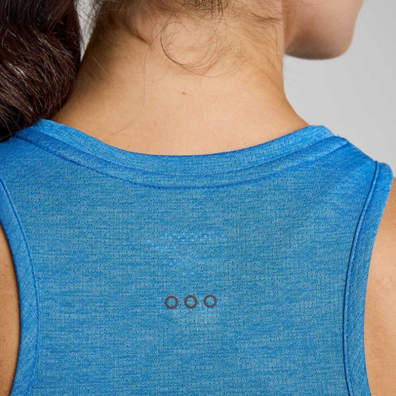 Women's Saucony Stopwatch Singlet Blue | CANADA LWIETJF