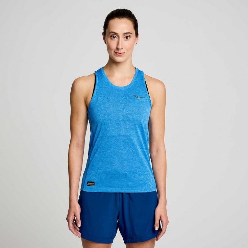 Women\'s Saucony Stopwatch Singlet Blue | CANADA LWIETJF