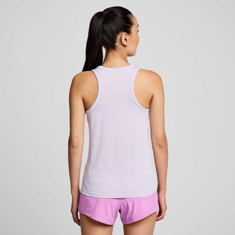 Women's Saucony Stopwatch Singlet Purple | CANADA UONGYIK