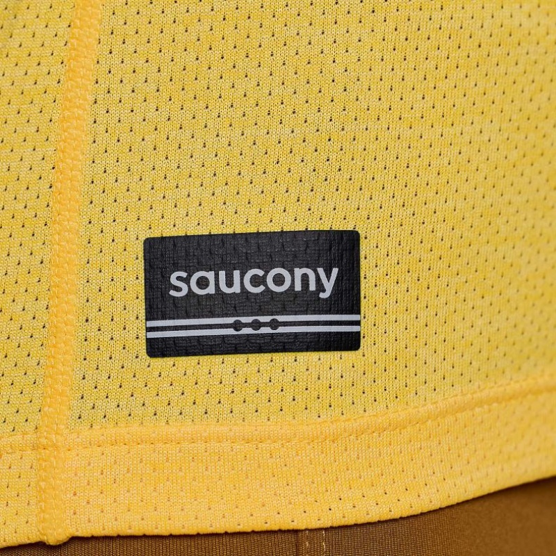 Women's Saucony Stopwatch Singlet Yellow | CANADA AZRTOSC