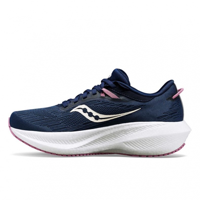 Women's Saucony Triumph 21 Running Shoes Navy | CANADA QITXSGH