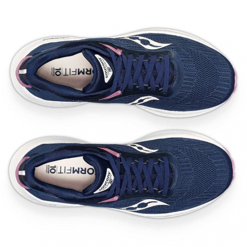 Women's Saucony Triumph 21 Running Shoes Navy | CANADA QITXSGH