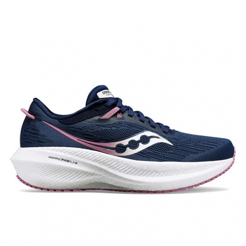 Women\'s Saucony Triumph 21 Running Shoes Navy | CANADA QITXSGH