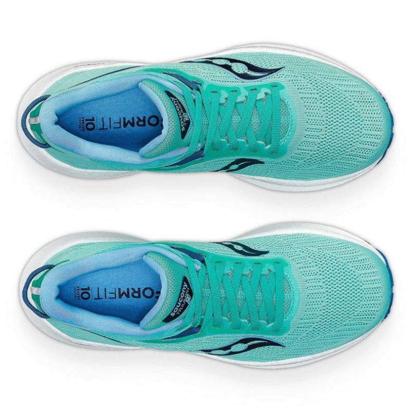 Women's Saucony Triumph 21 Running Shoes Turquoise | CANADA HUFLAXT