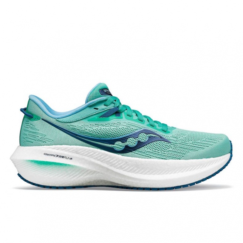 Women\'s Saucony Triumph 21 Running Shoes Turquoise | CANADA HUFLAXT