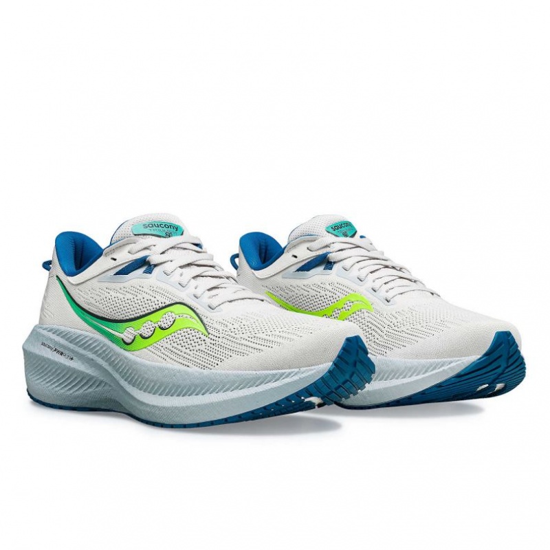 Women's Saucony Triumph 21 Running Shoes White | CANADA IHDZCTQ