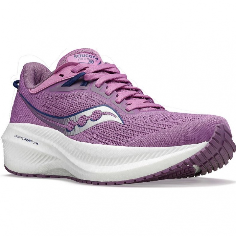 Women's Saucony Triumph 21 Running Shoes Purple | CANADA XUBVAIW