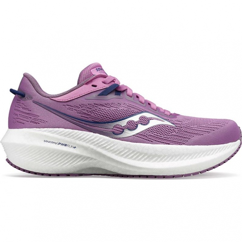 Women\'s Saucony Triumph 21 Running Shoes Purple | CANADA XUBVAIW